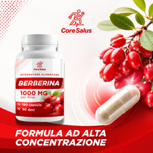Carica l'immagine nel visualizzatore di Gallery, Berberina 1000mg Pura HCL - 180 Capsule Complex con Gymnema e Silimarina