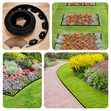 Carica l'immagine nel visualizzatore di Gallery, Bordura per Giardino 10m, Bordi Aiuole Plastica con 30 Chiodi di Fissaggio, Bordo per Aiuole Giardino, Bordo Giardino Fl