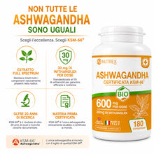 Carica l'immagine nel visualizzatore di Gallery, Nutrex Lab integratore alimentare Ashwagandha KSM 66
