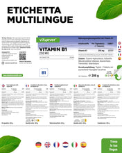 Carica l'immagine nel visualizzatore di Gallery, vit4ever Vitamina B1 (Tiamina) - 250 mg - 365 Compresse