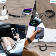 Carica l'immagine nel visualizzatore di Gallery, Cavo a spirale USB A a Lightning, [Certificato MFi] Cavo CarPlay per dati, Cavo di ricarica per iPhone Auto USB Lightnin