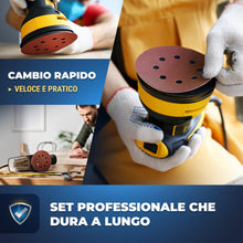 Carica l'immagine nel visualizzatore di Gallery, S&amp;R 60 Dischi Abrasivi 125mm Grana 40-240 per Levigatrice Rotorbitale