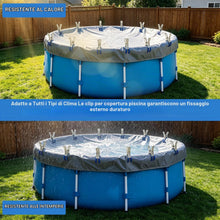 Carica l'immagine nel visualizzatore di Gallery, Confezione da 12 pinze di serraggio in metallo per telone per piscina con forte forza di serraggio per piscine fuori ter