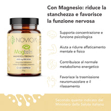 Carica l'immagine nel visualizzatore di Gallery, NOVIQA Magnesio L-Treonato Magtein® 2000 mg, 60 Compresse, Integratore Magtein Magnesio Treonato Puro ad Alta Biodisponi