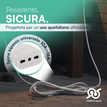 Carica l'immagine nel visualizzatore di Gallery, TEMPO DI SALDI Prolunga elettrica 10 Metri Flessibile e Resistente, con Spina Elettrica e Presa 16A Bipasso. Cavo Prolun