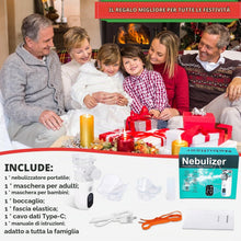 Carica l'immagine nel visualizzatore di Gallery, Nebulizzatore Portatile USB-C con Display Digitale, Apparecchio per Aerosol a Ultrasuoni per Adulti e Bambini, Funzione 