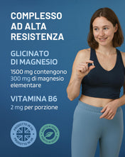 Carica l'immagine nel visualizzatore di Gallery, Magnesio Bisglicinato 1500mg con Vitamina B6 – Supporta Stress e Stanchezza