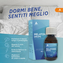 Carica l'immagine nel visualizzatore di Gallery, Melatonina pura in gocce 90ml |Melatonina bambini e adulti per Dormire Meglio |Aiuta con l’insonnia| Gocce per dormire e