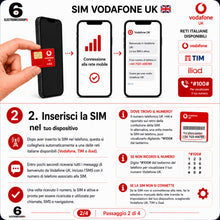 Carica l'immagine nel visualizzatore di Gallery, SIM Anonima Vodafone UK +44, Piano Internazionale Obbligatorio da Attivare, Attiva in 10 Minuti, Nessun Documento Richie