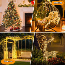 Carica l'immagine nel visualizzatore di Gallery, Catena luminosa solare per esterni, [3 confezioni] 17M 150 LED Luci solari a catena IP65 impermeabili 8 modalità filo di