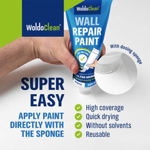 Carica l'immagine nel visualizzatore di Gallery, WoldoClean Pittura Bianca per Interni 225 ml Pareti - Ritocco Muro Spugna
