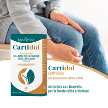 Carica l'immagine nel visualizzatore di Gallery, ERBA VITA Cartidol 45 Compresse integratore alimentare a base di Glucosamina, MSM, Condroitin solfato, Collagene idroliz
