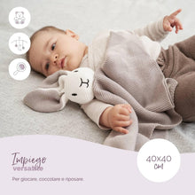 Carica l'immagine nel visualizzatore di Gallery, Livella Doudou coniglio con calzini – 100% cotone biologico per il neonato
