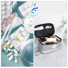 Carica l'immagine nel visualizzatore di Gallery, Cozary 2 Pezzi Kit Pronto Soccorso Vuota, Grande &amp; Piccolo Cassetta Pronto Soccorso, Impermeabile Porta Medicine da Viag
