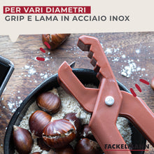 Carica l'immagine nel visualizzatore di Gallery, Fackelmann Taglia castagne, per tagliare e sbucciare facilmente, materiale in plastica alimentare con lame in acciaio in