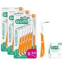 Carica l'immagine nel visualizzatore di Gallery, GUM BI-DIRECTION Scovolini interdentali a doppia posizione | Posizionamento a 90 gradi | pulizia dei denti e rimozione d