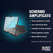 Carica l'immagine nel visualizzatore di Gallery, Lente di Ingrandimento per Schermo dello Smartphone - Amplificatore Video Estraibile ad Alta Definizione - Supporto Pieg