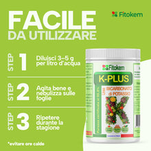Carica l'immagine nel visualizzatore di Gallery, Fitokem K Plus Bicarbonato di Potassio per Piante 1KG Fertilizzante Concime Orto Giardino Alberi da Frutto Universale Fu