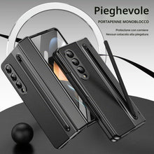 Carica l'immagine nel visualizzatore di Gallery, per Galaxy Z Fold 3 Custodia con Penna Stilo, Protezione Cerniera + Porta Penna S + Pellicola Protettiva in Vetro Temper
