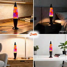 Carica l'immagine nel visualizzatore di Gallery, Jambo 16" Beautiful Lamp- Purple with Yellow/Orange Wax, Relaxing Liquid Lamp for Living Room Office Bedroom Adults Teen
