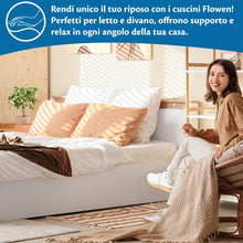 Carica l'immagine nel visualizzatore di Gallery, Flowen Cuscini Letto Coppia di Guanciali 50x80 per Dormire Imbottitura Standard Antiacaro Anallergico Traspirante Rettan