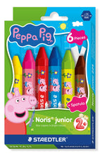 Carica l'immagine nel visualizzatore di Gallery, STAEDTLER Noris junior pastelli a cera Peppa Pig set da 6 – pastelli spessi per colorare grandi superfici e tecniche cre