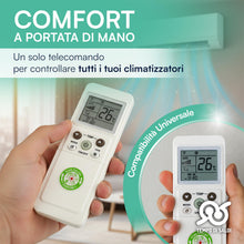 Carica l'immagine nel visualizzatore di Gallery, TEMPO DI SALDI Telecomando Universale Condizionatore multifunzione compatibile con oltre 1000 modelli, Telecomando Aria 