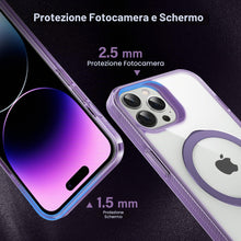 Carica l'immagine nel visualizzatore di Gallery, Cover Magnetica per iPhone 14 Pro Max con Supporto Stand ad Anello, [Protezione Antilngiallimento &amp; Antiurto] Custodia T