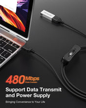 Carica l'immagine nel visualizzatore di Gallery, ANDTOBO Cavo di Prolunga USB Con Interruttore ON/OFF 1 Metro, Cavo USB Con Interruttore di Accensione/Spegnimento Suppor