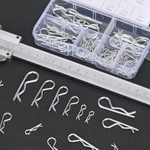 Carica l'immagine nel visualizzatore di Gallery, 100 Pezzi Copiglie Clips, Coppiglie Mollette a R,R Clip Coppiglie a Molla,R Coppiglie Pin,per Trattori Auto Camion,sei t