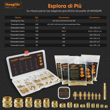 Carica l'immagine nel visualizzatore di Gallery, HANGLIFE Inserti Filettati a Caldo, M4 Inserto Filettato per Componenti di Stampa 3D e Parti in Plastica - Dadi Scanalat