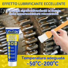 Carica l'immagine nel visualizzatore di Gallery, AstraVox Grasso al litio bianco, lubrificante multiuso con pennello per cerniere, cuscinetti, ingranaggi, ideale per uso