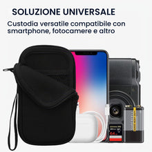 Carica l'immagine nel visualizzatore di Gallery, kwmobile Custodia in Neoprene con Zip per Smartphone L - 6,5" - Astuccio Portacellulare a Sacchetto con Cerniera - Borsa