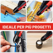 Carica l'immagine nel visualizzatore di Gallery, SHALL Mini set di pistole termiche, pistola termica portatile, supporto pieghevole, 2 impostazioni di temperatura 230°C/