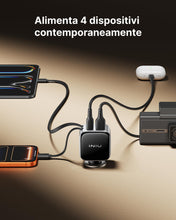 Carica l'immagine nel visualizzatore di Gallery, INIU Caricabatterie Auto 145W, 4 Porte PD USB C Retrattile, Accendisigari