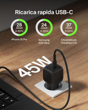 Carica l'immagine nel visualizzatore di Gallery, Belkin Caricatore da parete compatto da 45 W, ricarica rapida USB-C Power Delivery per Apple iPhone 16, 16 Plus, 16 Pro,