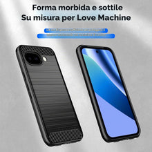 Carica l'immagine nel visualizzatore di Gallery, Custodia Cover per Google Pixel 10a 5G, Spazzolata e Fibra di Carbonio Morbido Silicone TPU Cover e 2 Pezzi Pellicola Ve