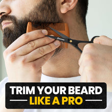 Carica l'immagine nel visualizzatore di Gallery, Forbici Barba e Baffi Professionali 5"/12.7cm Kit Bаrba comprenant Pettine Barba, Pettine Baffi e Astuccio per Forbici, 