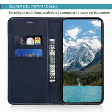 Carica l'immagine nel visualizzatore di Gallery, Cover per Motorola Edge 40 Neo, Custodia in PU Pelle Portafoglio, Magnetica Cover a Libro con Slot per Schede per Motoro