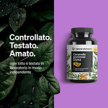 Carica l'immagine nel visualizzatore di Gallery, Caramelle gommose di vitamina D3 K2 KIDS – Vitamine bambini 120 Gummies – gusto tropicale – vegane, senza zucchero – pro