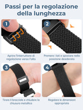 Carica l'immagine nel visualizzatore di Gallery, Cinturino Compatibile con Xiaomi Redmi Watch 6/5/4 e Smart Band 9/8 Pro, Cinturino in Tessuto Elastico Intrecciato con C