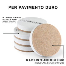 Carica l'immagine nel visualizzatore di Gallery, Scivoli in Feltro X-Protector - 8 Pezzi ⌀ 9cm, Bianchi