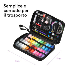Carica l'immagine nel visualizzatore di Gallery, VIOLA, Zig Zag Kit Cucito Premium, 178 Accessori per Cucire, Set Cucito da Viaggio Completo, Astuccio per Orlo e Rammend