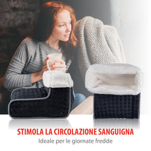 Carica l'immagine nel visualizzatore di Gallery, Alpina Scaldapiedi Elettrico - per la Cura Dei Piedi - Cuscino Lavabile - 3 Livelli di Calore - Grigio