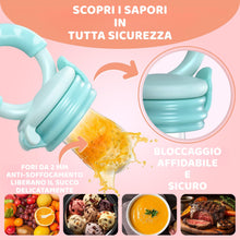 Carica l'immagine nel visualizzatore di Gallery, Ciuccio Frutta Neonati Evolutivo Silicone Senza BPA 3 Misure Blu