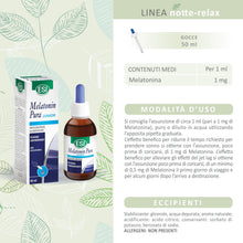Carica l'immagine nel visualizzatore di Gallery, ESI - Melatonin Pura Junior, Integratore Alimentare di Melatonina Per Bambini, in Gocce, Senza Glutine, Senza Zuccheri e