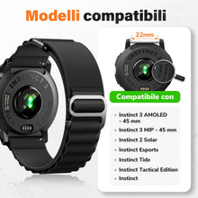 Carica l'immagine nel visualizzatore di Gallery, NotoCity Cinturino per Garmin Instinct/Crossover/3 AMOLED, Gancio a G Regolabile