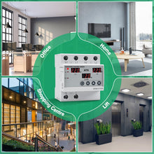 Carica l'immagine nel visualizzatore di Gallery, Commutatore di rete automatico ATS 63A Interruttore trasferimento Monofase AC220V Display LED con Protezione regolabile 