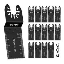 Carica l'immagine nel visualizzatore di Gallery, 14 Pezzi Lame Multifunzione, Lame Utensile Multifunzione Oscillante 34mm, Attacco Rapido Kit Per Legno Plastica PVC