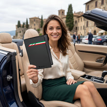 Carica l'immagine nel visualizzatore di Gallery, pubblimania Portadocumenti Auto/Moto Bandiera Italia, Chiusura a Due Ante. Per Libretto, Card, assicurazione, Bollo o Do